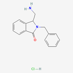 molecular formula C16H17ClN2O B2844006 3-(aminomethyl)-2-benzyl-2,3-dihydro-1H-isoindol-1-one hydrochloride CAS No. 2044713-29-1