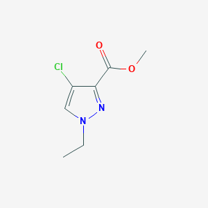 molecular formula C7H9ClN2O2 B2844053 methyl 4-chloro-1-ethyl-1H-pyrazole-3-carboxylate CAS No. 1856075-60-9