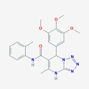 molecular formula C22H24N6O4 B284407 5-methyl-N-(2-methylphenyl)-7-(3,4,5-trimethoxyphenyl)-4,7-dihydrotetraazolo[1,5-a]pyrimidine-6-carboxamide 