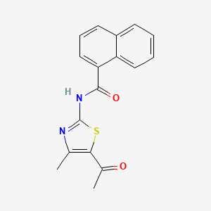 molecular formula C17H14N2O2S B2844081 N-(5-acetyl-4-methyl-1,3-thiazol-2-yl)naphthalene-1-carboxamide CAS No. 324538-53-6