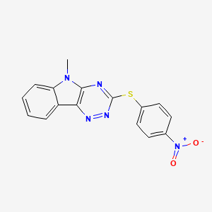 5-Methyl-3-(4-nitrophenyl)sulfanyl-[1,2,4]triazino[5,6-b]indole