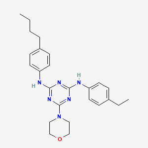 molecular formula C25H32N6O B2844092 N2-(4-butylphenyl)-N4-(4-ethylphenyl)-6-(morpholin-4-yl)-1,3,5-triazine-2,4-diamine CAS No. 898648-48-1