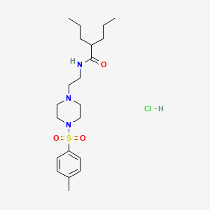 2-propyl-N-(2-(4-tosylpiperazin-1-yl)ethyl)pentanamide hydrochloride
