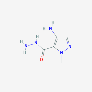 molecular formula C5H9N5O B2844101 4-amino-1-methyl-1H-pyrazole-5-carbohydrazide CAS No. 1002033-39-7