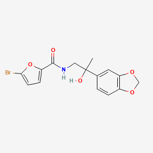 molecular formula C15H14BrNO5 B2844117 N-[2-(2H-1,3-benzodioxol-5-yl)-2-hydroxypropyl]-5-bromofuran-2-carboxamide CAS No. 1396675-47-0
