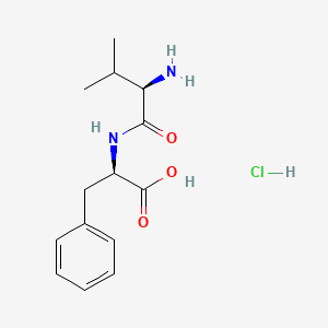 molecular formula C14H21ClN2O3 B2844134 D-Valyl-D-phenylalanine hydrochloride CAS No. 2126143-75-5