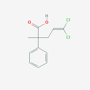 molecular formula C12H12Cl2O2 B2844144 5,5-Dichloro-2-methyl-2-phenylpent-4-enoic acid CAS No. 2014836-55-4