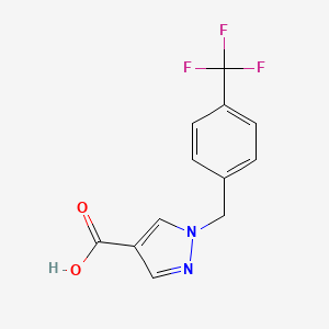 molecular formula C12H9F3N2O2 B2844145 1-(4-Trifluoromethylbenzyl)-1H-pyrazole-4-carboxylic acid CAS No. 1174666-17-1