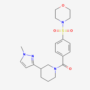(3-(1-methyl-1H-pyrazol-3-yl)piperidin-1-yl)(4-(morpholinosulfonyl)phenyl)methanone