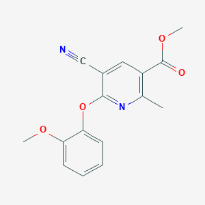 Methyl 5-cyano-6-(2-methoxyphenoxy)-2-methylnicotinate