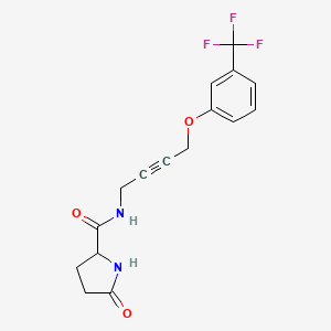 5-oxo-N-(4-(3-(trifluoromethyl)phenoxy)but-2-yn-1-yl)pyrrolidine-2-carboxamide