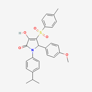 3-hydroxy-1-(4-isopropylphenyl)-5-(4-methoxyphenyl)-4-tosyl-1H-pyrrol-2(5H)-one