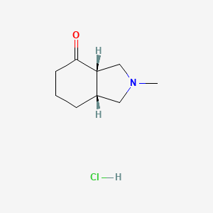 B2844165 (3As,7aR)-2-methyl-3,3a,5,6,7,7a-hexahydro-1H-isoindol-4-one;hydrochloride CAS No. 2219375-97-8
