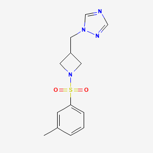 1-((1-(m-tolylsulfonyl)azetidin-3-yl)methyl)-1H-1,2,4-triazole
