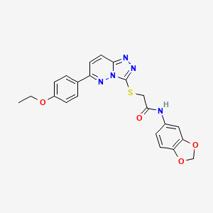 N-(benzo[d][1,3]dioxol-5-yl)-2-((6-(4-ethoxyphenyl)-[1,2,4]triazolo[4,3-b]pyridazin-3-yl)thio)acetamide