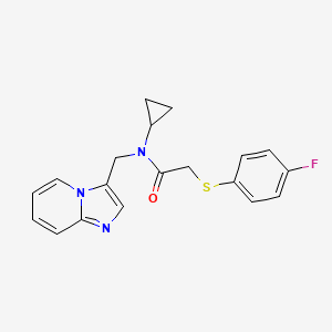 N-cyclopropyl-2-((4-fluorophenyl)thio)-N-(imidazo[1,2-a]pyridin-3-ylmethyl)acetamide