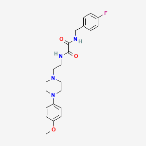 molecular formula C22H27FN4O3 B2844170 N'-[(4-fluorophenyl)methyl]-N-{2-[4-(4-methoxyphenyl)piperazin-1-yl]ethyl}ethanediamide CAS No. 1049569-35-8