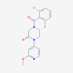 4-(2-Chloro-6-fluorobenzoyl)-1-(2-methoxypyridin-4-yl)piperazin-2-one