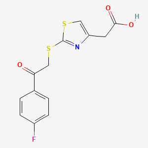 2-(2-((2-(4-Fluorophenyl)-2-oxoethyl)thio)thiazol-4-yl)acetic acid