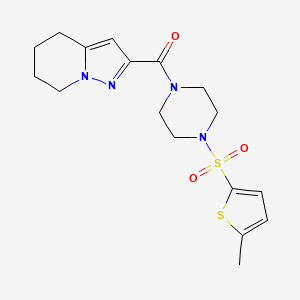 (4-((5-Methylthiophen-2-yl)sulfonyl)piperazin-1-yl)(4,5,6,7-tetrahydropyrazolo[1,5-a]pyridin-2-yl)methanone