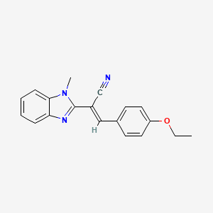 (E)-3-(4-ethoxyphenyl)-2-(1-methyl-1H-benzo[d]imidazol-2-yl)acrylonitrile