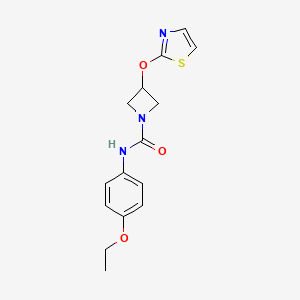 molecular formula C15H17N3O3S B2844197 N-(4-ethoxyphenyl)-3-(1,3-thiazol-2-yloxy)azetidine-1-carboxamide CAS No. 1797335-78-4