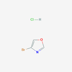 molecular formula C3H3BrClNO B2844213 4-Bromo-1,3-oxazole hydrochloride CAS No. 1955531-81-3