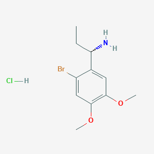 (1S)-1-(2-Bromo-4,5-dimethoxyphenyl)propan-1-amine;hydrochloride
