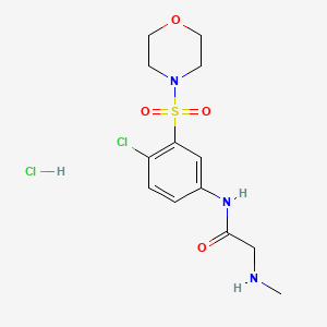 N-[4-chloro-3-(morpholin-4-ylsulfonyl)phenyl]-2-(methylamino)acetamide hydrochloride