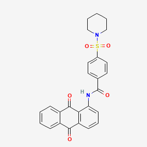 N-(9,10-dioxo-9,10-dihydroanthracen-1-yl)-4-(piperidine-1-sulfonyl)benzamide