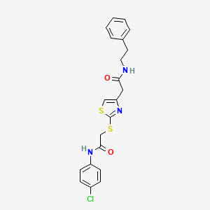 N-(4-chlorophenyl)-2-((4-(2-oxo-2-(phenethylamino)ethyl)thiazol-2-yl)thio)acetamide