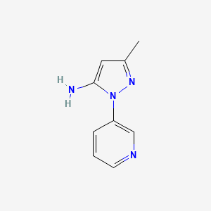 molecular formula C9H10N4 B2844238 3-Methyl-1-(pyridin-3-yl)-1H-pyrazol-5-amine CAS No. 19541-72-1
