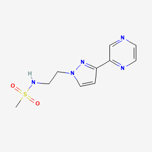 N-(2-(3-(pyrazin-2-yl)-1H-pyrazol-1-yl)ethyl)methanesulfonamide
