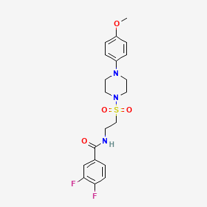 3,4-difluoro-N-(2-((4-(4-methoxyphenyl)piperazin-1-yl)sulfonyl)ethyl)benzamide