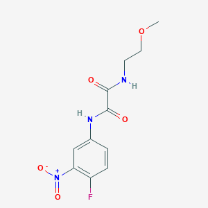 molecular formula C11H12FN3O5 B2844256 N1-(4-fluoro-3-nitrophenyl)-N2-(2-methoxyethyl)oxalamide CAS No. 899743-95-4