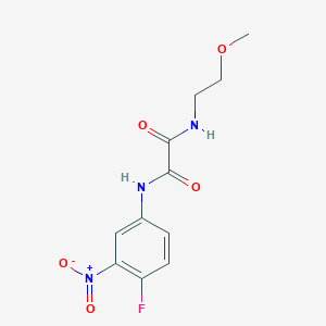 N1-(4-fluoro-3-nitrophenyl)-N2-(2-methoxyethyl)oxalamide
