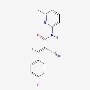 (E)-2-cyano-3-(4-fluorophenyl)-N-(6-methylpyridin-2-yl)acrylamide