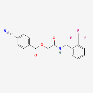 2-Oxo-2-((2-(trifluoromethyl)benzyl)amino)ethyl 4-cyanobenzoate