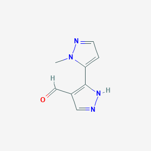 3-(1-methyl-1H-pyrazol-5-yl)-1H-pyrazole-4-carbaldehyde