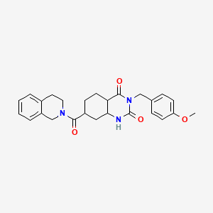 3-[(4-Methoxyphenyl)methyl]-7-(1,2,3,4-tetrahydroisoquinoline-2-carbonyl)-1,2,3,4-tetrahydroquinazoline-2,4-dione