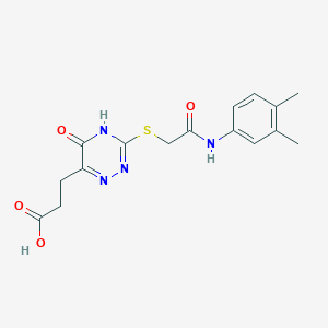 3-[3-({2-[(3,4-Dimethylphenyl)amino]-2-oxoethyl}sulfanyl)-5-hydroxy-1,2,4-triazin-6-yl]propanoic acid