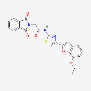 2-(1,3-dioxoisoindolin-2-yl)-N-(4-(7-ethoxybenzofuran-2-yl)thiazol-2-yl)acetamide