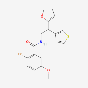 2-bromo-N-[2-(furan-2-yl)-2-(thiophen-3-yl)ethyl]-5-methoxybenzamide