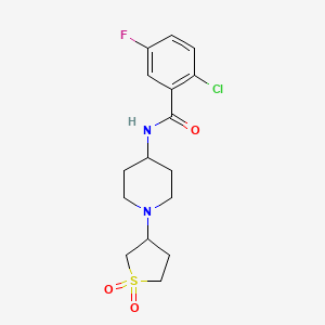 2-chloro-N-(1-(1,1-dioxidotetrahydrothiophen-3-yl)piperidin-4-yl)-5-fluorobenzamide