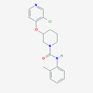 molecular formula C18H20ClN3O2 B2844278 3-((3-chloropyridin-4-yl)oxy)-N-(o-tolyl)piperidine-1-carboxamide CAS No. 2034434-25-6