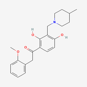 1-(2,4-Dihydroxy-3-((4-methylpiperidin-1-yl)methyl)phenyl)-2-(2-methoxyphenyl)ethanone