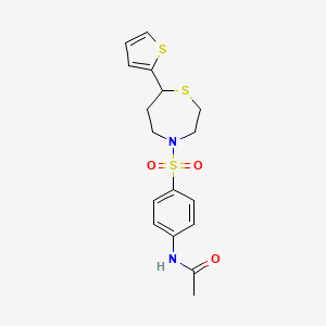 N-(4-((7-(thiophen-2-yl)-1,4-thiazepan-4-yl)sulfonyl)phenyl)acetamide
