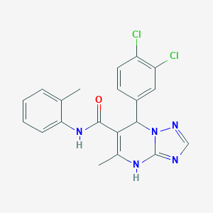 molecular formula C20H17Cl2N5O B284429 7-(3,4-dichlorophenyl)-5-methyl-N-(2-methylphenyl)-4,7-dihydro[1,2,4]triazolo[1,5-a]pyrimidine-6-carboxamide 