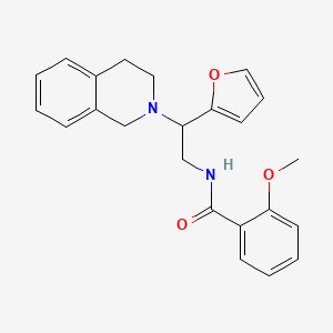 N-(2-(3,4-dihydroisoquinolin-2(1H)-yl)-2-(furan-2-yl)ethyl)-2-methoxybenzamide