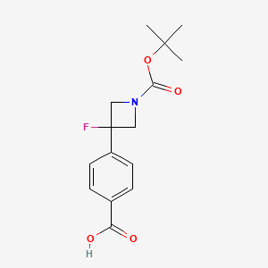 4-{1-[(Tert-butoxy)carbonyl]-3-fluoroazetidin-3-yl}benzoic acid